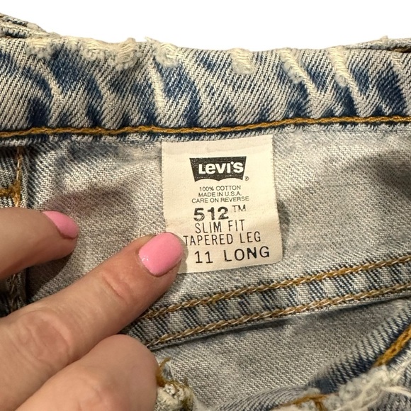 Levi's | Light Blue Denim Jeans Worn Holy Butt Rip Jeans 11L (tag size) modern 9 - Picture 2 of 10